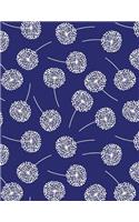 My Big Fat Journal Notebook Dandelions On Navy Blue: 300 Plus Pages, Jumbo Sized Plain, Blank Unlined Journal Notebook For Journaling, Writing, Planning and Doodling In Large 8.5 by 11 Size(74 Jumbo Plain Journal)