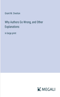 Why Authors Go Wrong, and Other Explanations