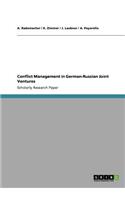 Conflict Management in German-Russian Joint Ventures