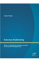 Externes Kreditrating: Studie zur Entstehung und Eigentumsstruktur der drei großen Ratingagenturen(German)