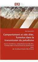 Comportement et rôle d'an. funestus dans la transmission du paludisme