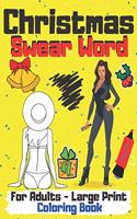 Christmas Coloring Book Swear Word For Adults - Large Print