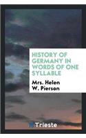 History of Germany in Words of One Syllable
