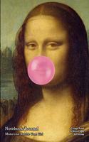 Notebook/Journal - Mona Lisa: Bubble Gum Girl: College Ruled - 50 Blank Pages - 6x9 Inches