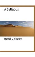 A Syllabus: (English)