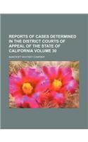 Reports of Cases Determined in the District Courts of Appeal of the State of California Volume 30: (English)