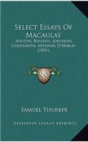 Select Essays of Macaulay