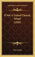 If Not A United Church, What? (1920)