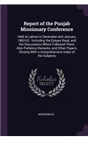 Report of the Punjab Missionary Conference