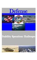 Stability Operations Challenges