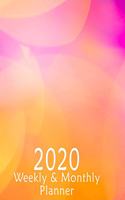 2020 Calendar With Orange Circle Jan - Dec 2020