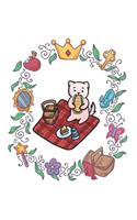 Picnic Fairy Tale Cat Notebook: Graph Paper Journal 6x9 - 120 Pages