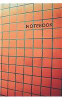 Notebook: Red Tile Wall Blank Lined College Ruled Notebook 6x9 Inches 100 Pages