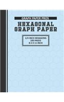 Hexagonal Graph Paper 1/4 Inch Hexagons: Hexagonal Large Grid / 8.5 x 11 / Bound /for Drawing Carbon Chains and Drawing Game Maps (RPG) Board Games Sketching Comic Strips