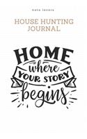 HOME Where Your Story Begins: House Hunting Journal: Home Buying Checklist - New House Planner - Record Address, Contacts, Property Inspection Checklist & More - Real Estate Gift
