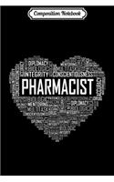 Composition Notebook: Pharmacist Heart Pharmacy Technicians Students Gift Journal/Notebook Blank Lined Ruled 6x9 100 Pages