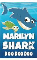 Marilyn Shark Doo Doo Doo: Marilyn Name Notebook Journal For Drawing Taking Notes and Writing, Personal Named Firstname Or Surname For Someone Called Marilyn For Christmas Or 