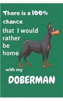 There is a 100% chance that I would rather be home with my Doberman