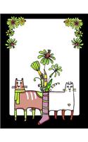 My Big Fat Bullet Journal for Cat Lovers Funny Cats in Socks with Flowers 10: Jumbo Sized Dot Style Bullet Journal Notebook - 300 Plus Numbered Pages with 300 Dot Grid Pages, 6 Index Pages and 2 Key Pages in Large 8.5 X 11 Siz