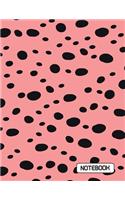 Notebook: Artist Dot On Pink Cover Notebook Journal Diary, 110 Dashed lines pages, 8.5" x 11", Date on top(14 Artist Cover Notebook)