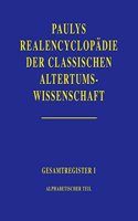 Realencyclopädie Der Classischen Altertumswissenschaft