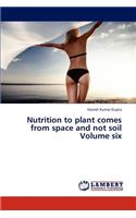 Nutrition to plant comes from space and not soil Volume six