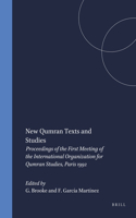 New Qumran Texts and Studies