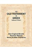 The Old Testament in Greek (Volume II Part I)