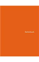 Sketchbook: Large Orange Design Drawing Book