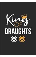 Draughts Notebook - King of Draughts Board Game Draughts Player Gift - Draughts Journal