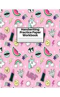 Handwriting Practice Paper Workbook