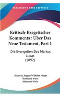 Kritisch-Exegetischer Kommentar Uber Das Neue Testament, Part 1