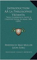 Introduction Aala Philosophie Vedanta