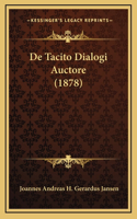 De Tacito Dialogi Auctore (1878)