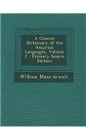 A Concise Dictionary of the Assyrian Languages, Volume 2 - Primary Source Edition