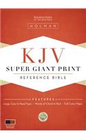 Super Giant Print Reference Bible-KJV: King James Version, Black/Tan Simulated Leather, Super Giant Print