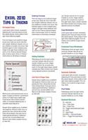 Excel 2010 Laminated Tip Card