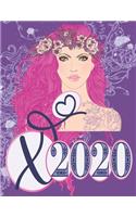 2020 Weekly Planner - Mystic Princess Monogram Initial Letter 