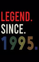 Legend Since 1995: Blank Lined Journal, Beautiful, Happy 25th Birthday Notebook, Diary, Logbook, Perfect Gift For 25 Year Old Boys And Girls