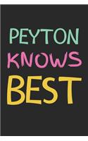 Peyton Knows Best: Lined Journal, 120 Pages, 6 x 9, Peyton Personalized Name Notebook Gift Idea, Black Matte Finish (Peyton Knows Best Journal)