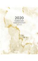 2020 Planner Diary Weekly & Monthly: Daily, Weekly & Monthly Planner With Calendars 2020 2021, To-do Lists, Inspirational Quotes, Cream and Gold Marble Cover