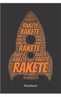 Rakete: Notizbuch, Notizblock - Kariert, Karierte, Kariertes, Karo-Raster - DIN A5, 120 Seiten - Notizen, Ideen, Gedanken, Erinnerungen, Termine, Planer, Ta