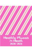 Monthly Planner, 24 Month, 2020-2021