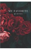 My Favorite Quotes Notebook