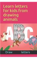 Learn letters for kids from drawing animals Draw letters