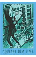 Squeaky Bum Time: Dot Grid Notebook. Classic Silent Movie Comedy By Harold Lloyd In 'Safety Last'