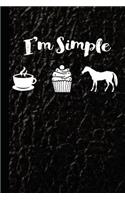 I'm Simple: Horse Journal Lined Pages for Journaling, Studying, Writing, Daily Reflection / Student Workbook
