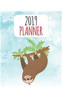 2019 Planner: Daily Weekly & Monthly Calendar Schedule Organizer to Do List (Sloth) (V4)
