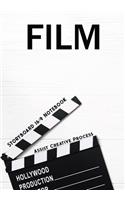 Storyboard Notebook: Film Notebook Journal,16:9 - 4 Panels with Narration Lines for Storyboard Sketchbook Ideal for Filmmakers, Advertisers, Animators, Notebook, Cinema 