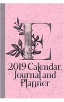 E: 2019 Calendar, Journal and Planner